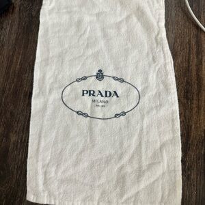 Prada White Logo Dust Bag